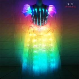 Led light prom princess dress